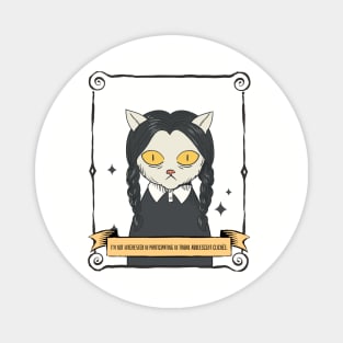 Wednesday Addams Funny Cat Magnet